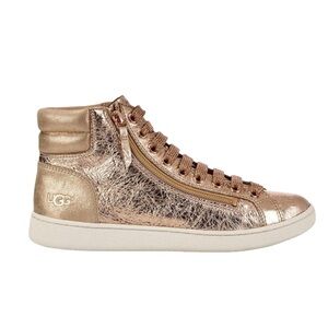 UGG Olive Metallic Rose Gold High Top Sneakers size 10